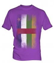 Central African Republic Faded Flag Mens T-Shirt