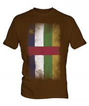 Central African Republic Faded Flag Mens T-Shirt