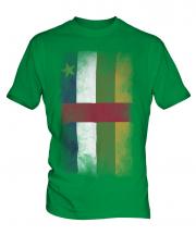 Central African Republic Faded Flag Mens T-Shirt
