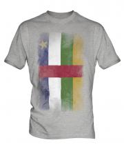 Central African Republic Faded Flag Mens T-Shirt