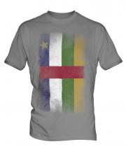 Central African Republic Faded Flag Mens T-Shirt