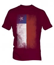 Chile Faded Flag Mens T-Shirt