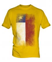Chile Faded Flag Mens T-Shirt