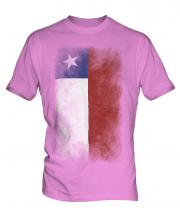 Chile Faded Flag Mens T-Shirt