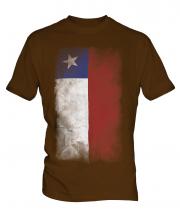 Chile Faded Flag Mens T-Shirt
