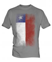 Chile Faded Flag Mens T-Shirt