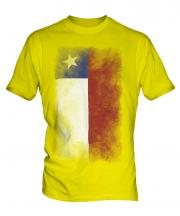 Chile Faded Flag Mens T-Shirt