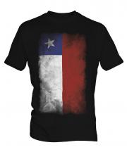 Chile Faded Flag Mens T-Shirt