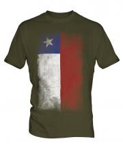 Chile Faded Flag Mens T-Shirt