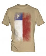Chile Faded Flag Mens T-Shirt
