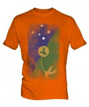 Christmas Island Faded Flag Mens T-Shirt