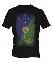 Christmas Island Faded Flag Mens T-Shirt