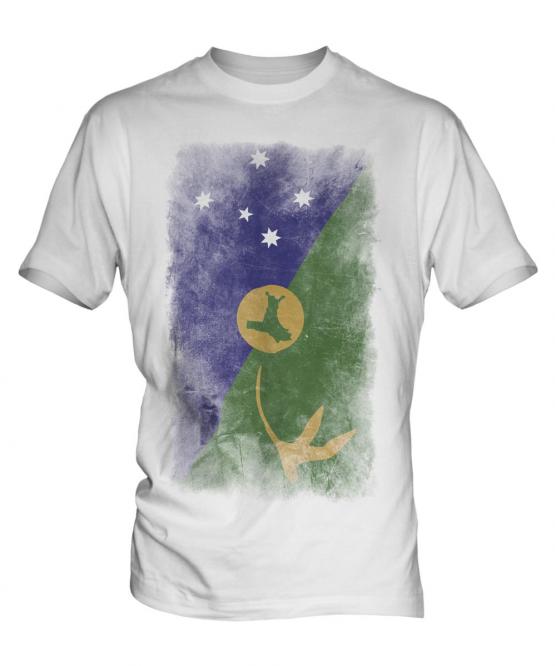 Christmas Island Faded Flag Mens T-Shirt