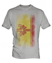 Chuvashia Faded Flag Mens T-Shirt
