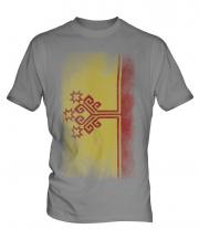 Chuvashia Faded Flag Mens T-Shirt