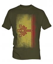 Chuvashia Faded Flag Mens T-Shirt