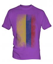 Colombia Faded Flag Mens T-Shirt