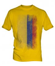 Colombia Faded Flag Mens T-Shirt
