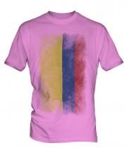 Colombia Faded Flag Mens T-Shirt