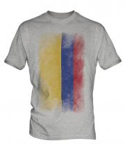 Colombia Faded Flag Mens T-Shirt