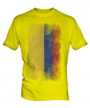 Colombia Faded Flag Mens T-Shirt