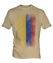 Colombia Faded Flag Mens T-Shirt