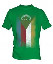 Comoros Faded Flag Mens T-Shirt