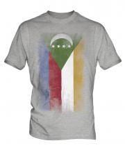 Comoros Faded Flag Mens T-Shirt