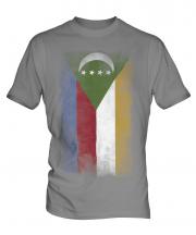 Comoros Faded Flag Mens T-Shirt
