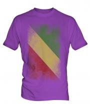 Congo Faded Flag Mens T-Shirt