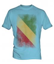 Congo Faded Flag Mens T-Shirt