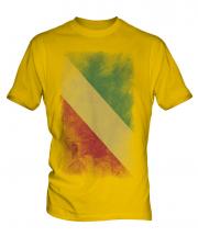 Congo Faded Flag Mens T-Shirt