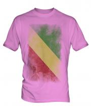 Congo Faded Flag Mens T-Shirt