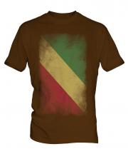 Congo Faded Flag Mens T-Shirt
