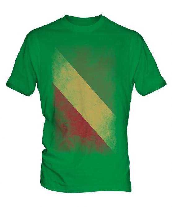 Congo Faded Flag Mens T-Shirt