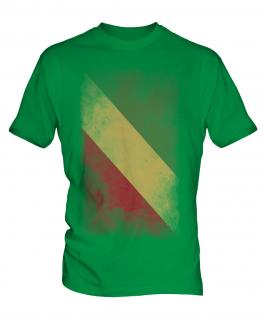 Congo Faded Flag Mens T-Shirt