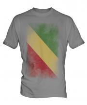 Congo Faded Flag Mens T-Shirt