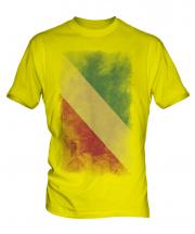 Congo Faded Flag Mens T-Shirt