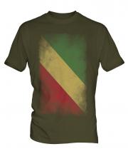 Congo Faded Flag Mens T-Shirt
