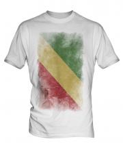 Congo Faded Flag Mens T-Shirt