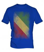 Congo Faded Flag Mens T-Shirt