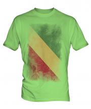 Congo Faded Flag Mens T-Shirt