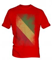 Congo Faded Flag Mens T-Shirt