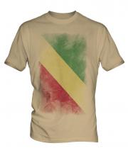 Congo Faded Flag Mens T-Shirt