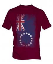 Cook Islands Faded Flag Mens T-Shirt