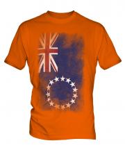 Cook Islands Faded Flag Mens T-Shirt