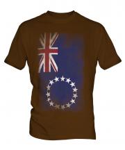 Cook Islands Faded Flag Mens T-Shirt