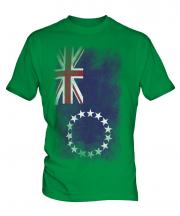 Cook Islands Faded Flag Mens T-Shirt