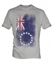 Cook Islands Faded Flag Mens T-Shirt