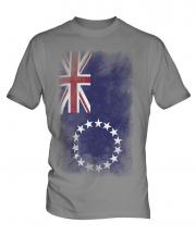 Cook Islands Faded Flag Mens T-Shirt